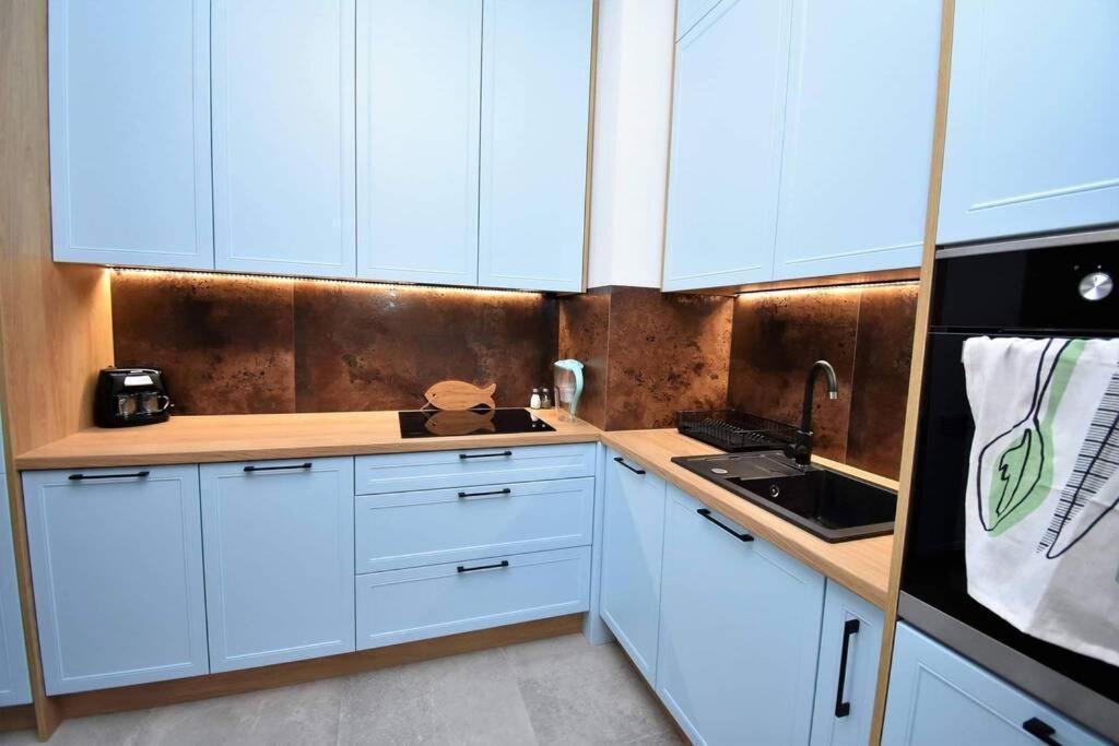 Apartament Blue Bastion Walowa 23C Z Klimatyzacja I Miejscem Parkingowym W Podziemnym Parkingu Gdansk Exterior photo